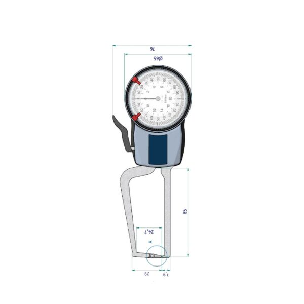 mesureur d'épaisseur analogique D2R20